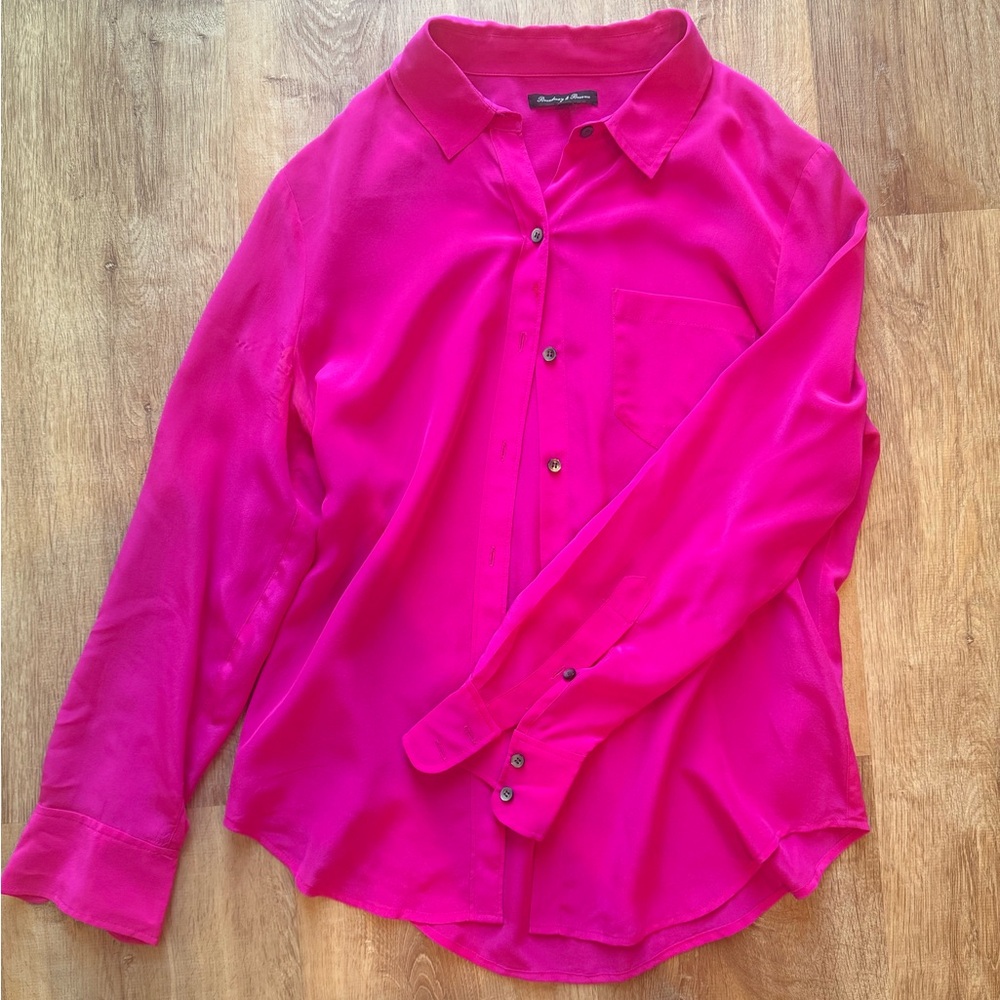 Women’s Hot Pink Silk Shirt